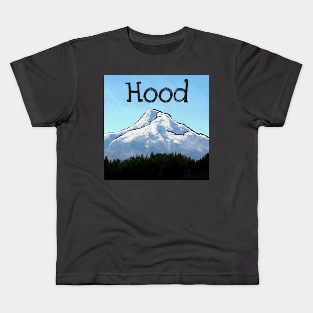 Mt. Hood, Oregon Kids T-Shirt by HollandArtz